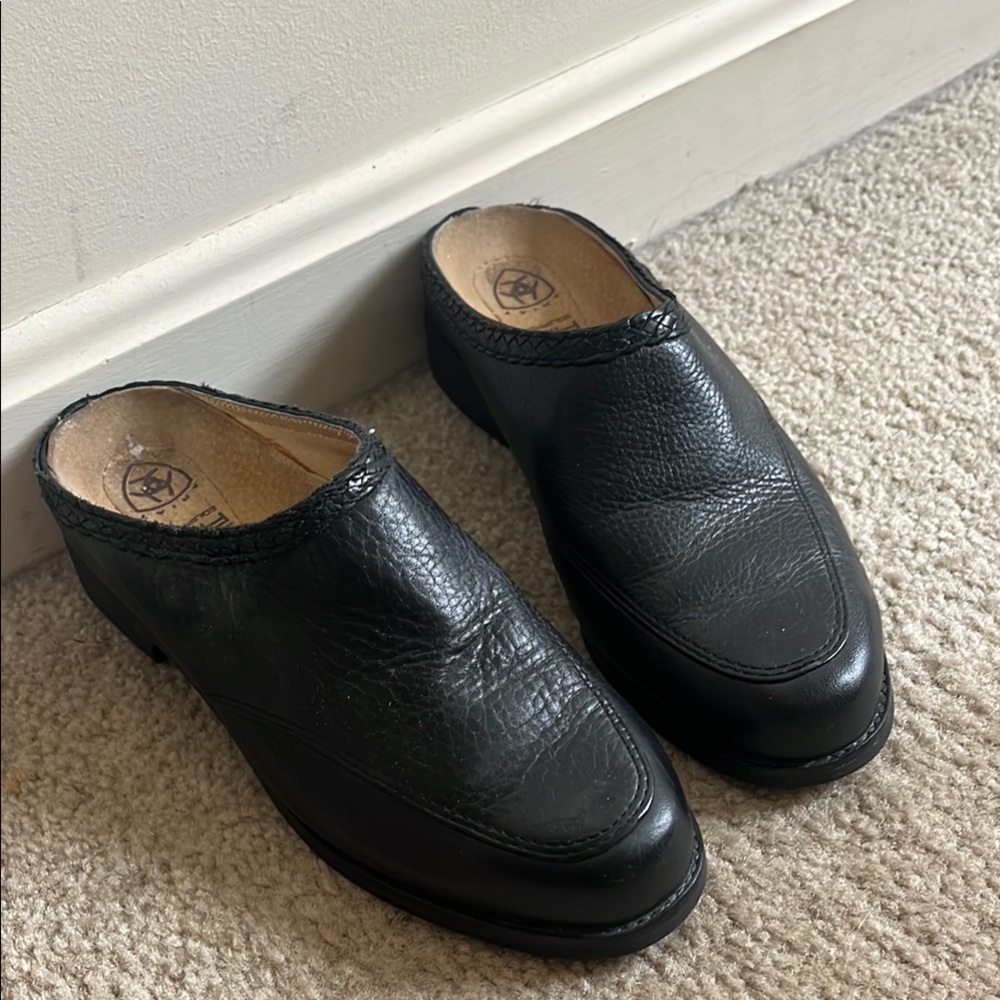 Ariat Men's Black Leather Slip-On Shoes